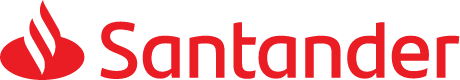 Logotipo de Santander, banco multinacional con fuerte presencia en Latinoamérica.