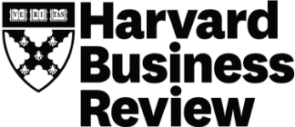 Logotipo de Harvard Business Review, referente global en liderazgo y gestión empresarial.