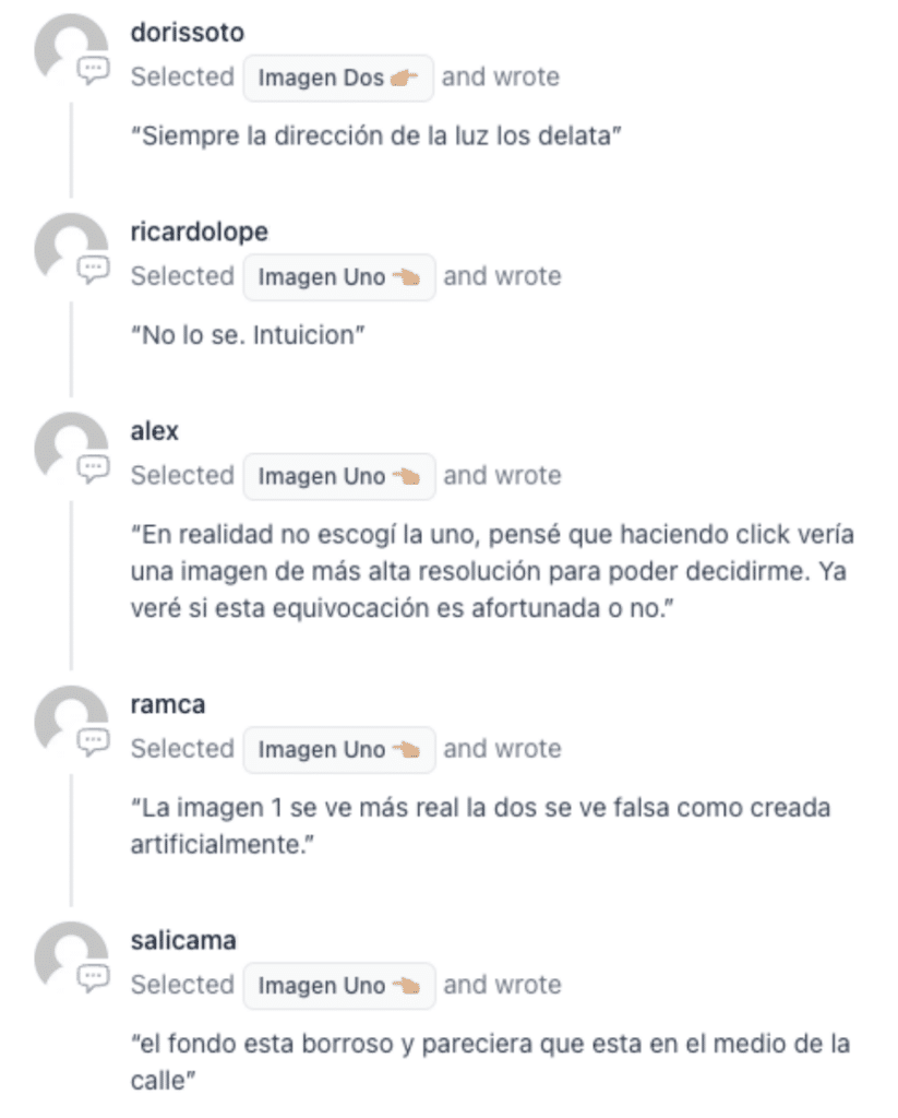 Captura de pantalla mostrando comentarios de los lectores sobre el reto "Sabor Auténtico Vs. Sabor Artificial", edición 102.